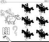 farm animals shadows educational game color book
