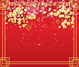 Postcard celebrating the Chinese New Year. Vector Illustration.