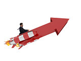 Take-off business success. 3D Rendering