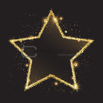 Glittery gold star background