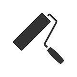 Paint roller black icon