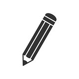 Pencil black icon