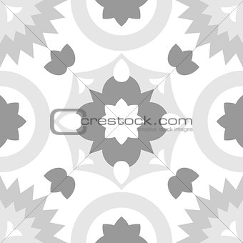 Tile grey, black and white decorative floor tiles vector pattern