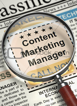 We're Hiring Content Marketing Manager. 3D.