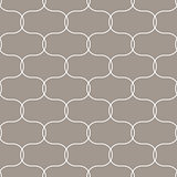 Quatrefoil oval taupe seamless vector pattern.