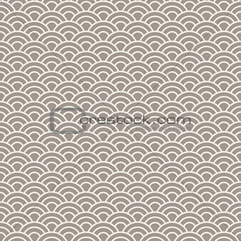Asian style wave seamless vector pattern.