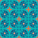 Vector seamless pattern with floral ornament.
