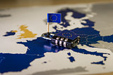 Padlock over EU map, GDPR metaphor