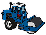 The blue road roller