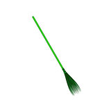 Vintage broom in green design