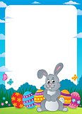 Frame with Easter rabbit thematics 1