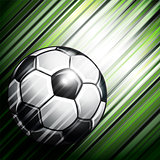 Soccer ball on colorful background.