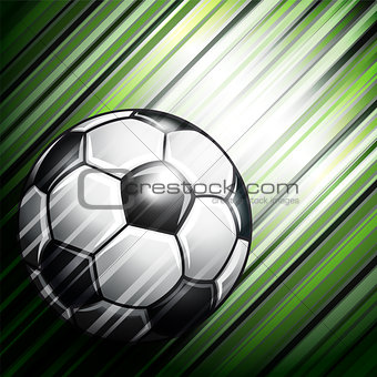 Soccer ball on colorful background.