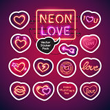 Neon Valentines Day Sticker Pack