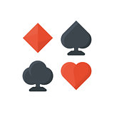 Set of playing cards symbols