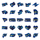 Nauru flag, vector illustration