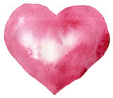 watercolor pink heart