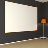 Mock up room, white poster on black wall 3D rendering