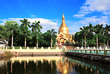 Biggest monastery and golden stupa, Myanmar