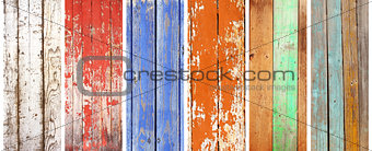 Set of banner with wood textures of different colors