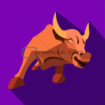 bull in a flat style