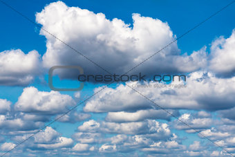 Summer clouds against a blue sky