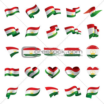 Tajikistan flag, vector illustration