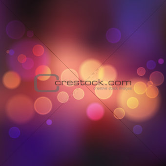Violet blurred background with lights and bokeh