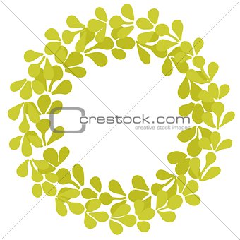 Laurel wreath decorative vector frame isolated on white background