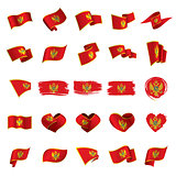 montenegro flag, vector illustration