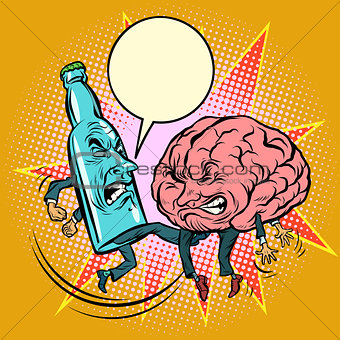 Alcohol versus intelligence, a bottle of beat the brain