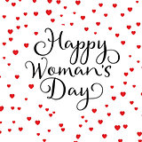 Happy Women's Day hearts background 