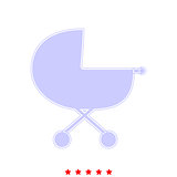 Baby carriage it is icon .
