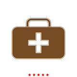 Medical case it is icon .