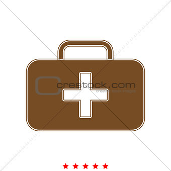 Medical case it is icon .