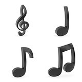 Curved music symbols