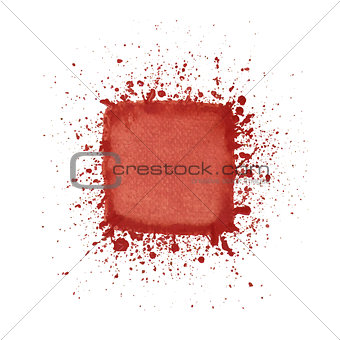 Red watercolor square