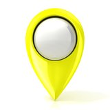 Map pointer. Yellow