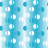 Blue background with vertical stripes and circles