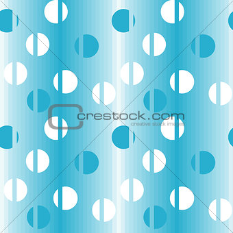 Blue background with vertical stripes and circles