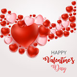 Valentine s Day Heart Love and Feelings Background Design. Vector illustration 