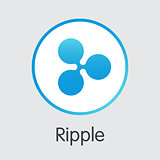 Ripple - Cryptocurrency Logo.