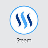Steem Coin - Cryptocurrency Logo.