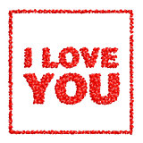 I love you. Abstract holiday background with hearts. Valentines day concept