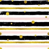 Seamless pattern with golden circles