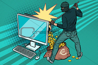 Online hacker steals Euro money from computer
