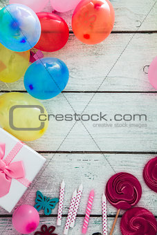 Birthday baloons and objects
