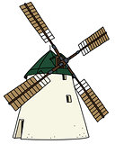 The old strone windmill