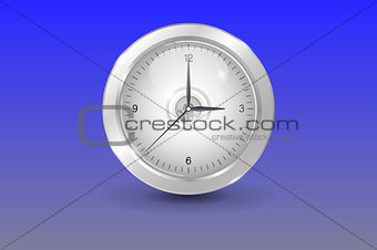 Glass white shinny clock