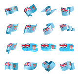 Fiji flag, vector illustration